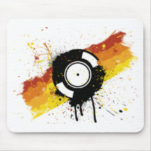 Graffiti de vinyle - jockey de disque record du DJ Tapis De Souris