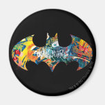 Graffiti du logo Neon/80s de Batman Aimant