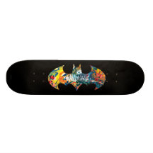 Graffiti du logo Neon/80s de Batman Plateau De Skate