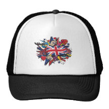 Graffiti UK flag English London pop art graff Casquette