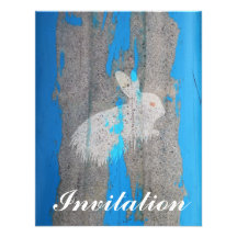 Graffiti urbain de lapin invitations