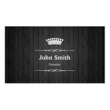 Grain en bois noir royal de Patissier Cartes De Visite Personnelles