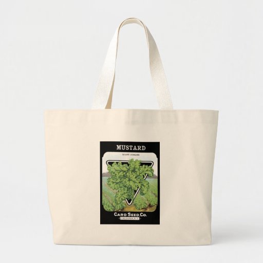 Graine Co de carte courbée par géant de Mustart Sacs De Toile