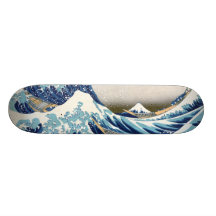Grand 葛飾北斎の神奈川沖浪裏 de Hokusai de vague Plateau De Skate
