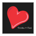 Grand amour rouge Crush_personalized de coeur Toile Tendue