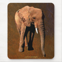 Grand animal Mousepad de la faune cinq d'éléphant  Tapis De Souris