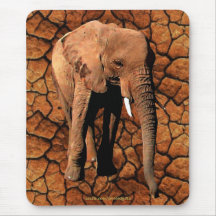 Grand animal Mousepad de la faune cinq d'éléphant  Tapis De Souris