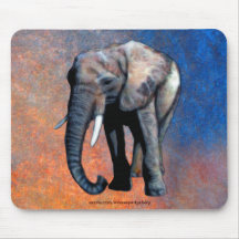Grand animal Mousepad de la faune cinq d'éléphant  Tapis De Souris