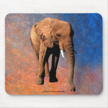 Grand animal Mousepad de la faune cinq d'éléphant  Tapis De Souris