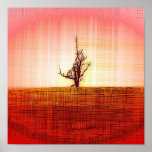 Grand arbre rouge affiches