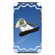 Grand cas d'iTouch de snowboarding d'air Étui Barely There iPod
