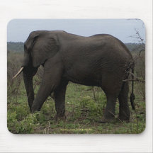 Grand cinq animal d'éléphant africain Mousepad Tapis De Souris
