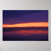 Grand coucher du soleil creux de Truro de plage Affiches