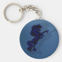 Grand étalon noir Keychain Porte-clef