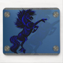 Grand étalon noir Mousepad Tapis De Souris