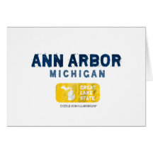 Grand état de lac ann Arbor Michigan Carte De Vœux