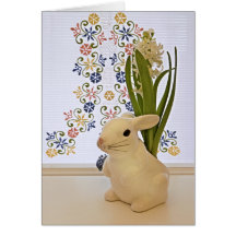 Grand lapin cartes de vœux
