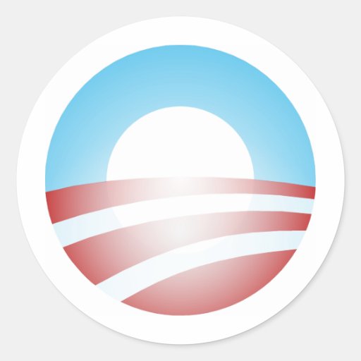 Grand logo d'O Barack Obama Adhésif