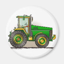 Grand magnet vert de tracteur magnets pour réfrigérateur