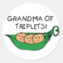Grand-maman de cosse de triplets adhésif