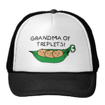 Grand-maman de cosse de triplets casquette