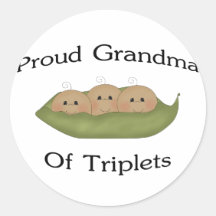 Grand-maman des triplets autocollants
