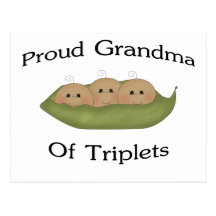 Grand-maman des triplets carte postale