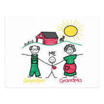 Grand-maman et moi de grand-papa cartes postales