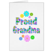 Grand-maman fière cartes de vœux