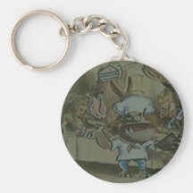 Grand monstre Keychain de nourriture Porte-clé