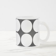 Grand motif noir et blanc de cercles de pois mugs à café
