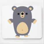 Grand mousepad bleu d'ours de bande dessinée tapis de souris