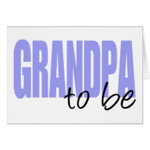 Grand-papa à être (police pourpre de bloc) carte de vœux