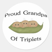Grand-papa des triplets autocollant