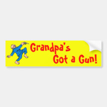 Grand-papa obtenu une arme à feu ! autocollants pour voiture