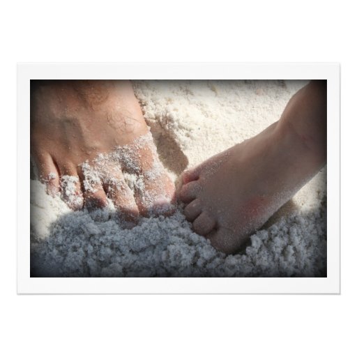 Grand pied peu de pied au golfe de la Floride de p Invitation Personnalisable