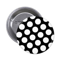 Grand pois noir et blanc pin's avec agrafe