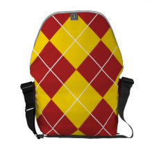 Grand sac messenger à motifs de losanges à Ricksha Sacoche