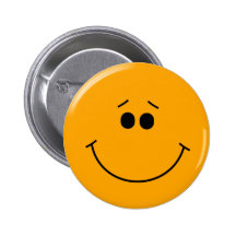 Grand smiley bienveillant orange de sourire pin's