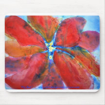 "Grand" tapis de souris rouge