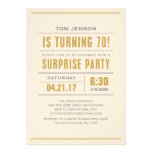 Grand type soixante-dixième invitations de fête d'