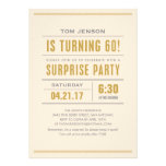 Grand type soixantième invitations de fête d'anniv