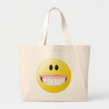 Grand visage de smiley de gommes sacs