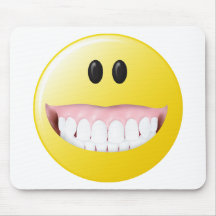 Grand visage de smiley de gommes tapis de souris
