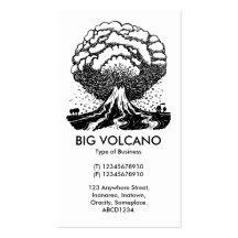 Grand volcan - blanc cartes de visite personnelles