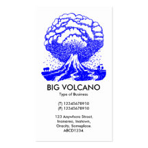Grand volcan - bleu cartes de visite personnelles