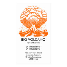 Grand volcan - orange cartes de visite professionnelles
