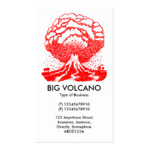Grand volcan - rouge carte de visite