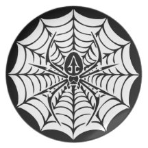 Grand Web avec l'araignée Assiette