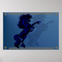 Grande affiche noire d'étalon